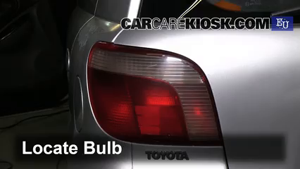 2003 Toyota Yaris 1.3L 4 Cyl. Lights Tail Light (replace bulb)